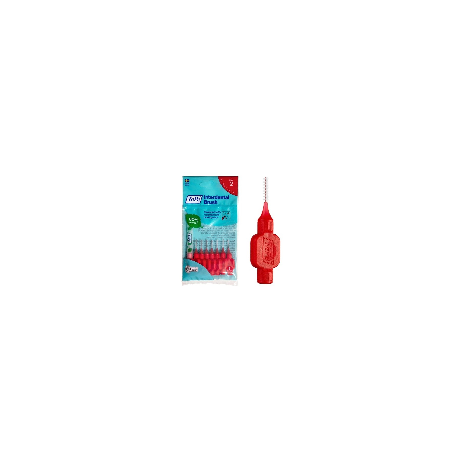 TEPE Interdental Brushes Red Original 0.5mm 8 Count