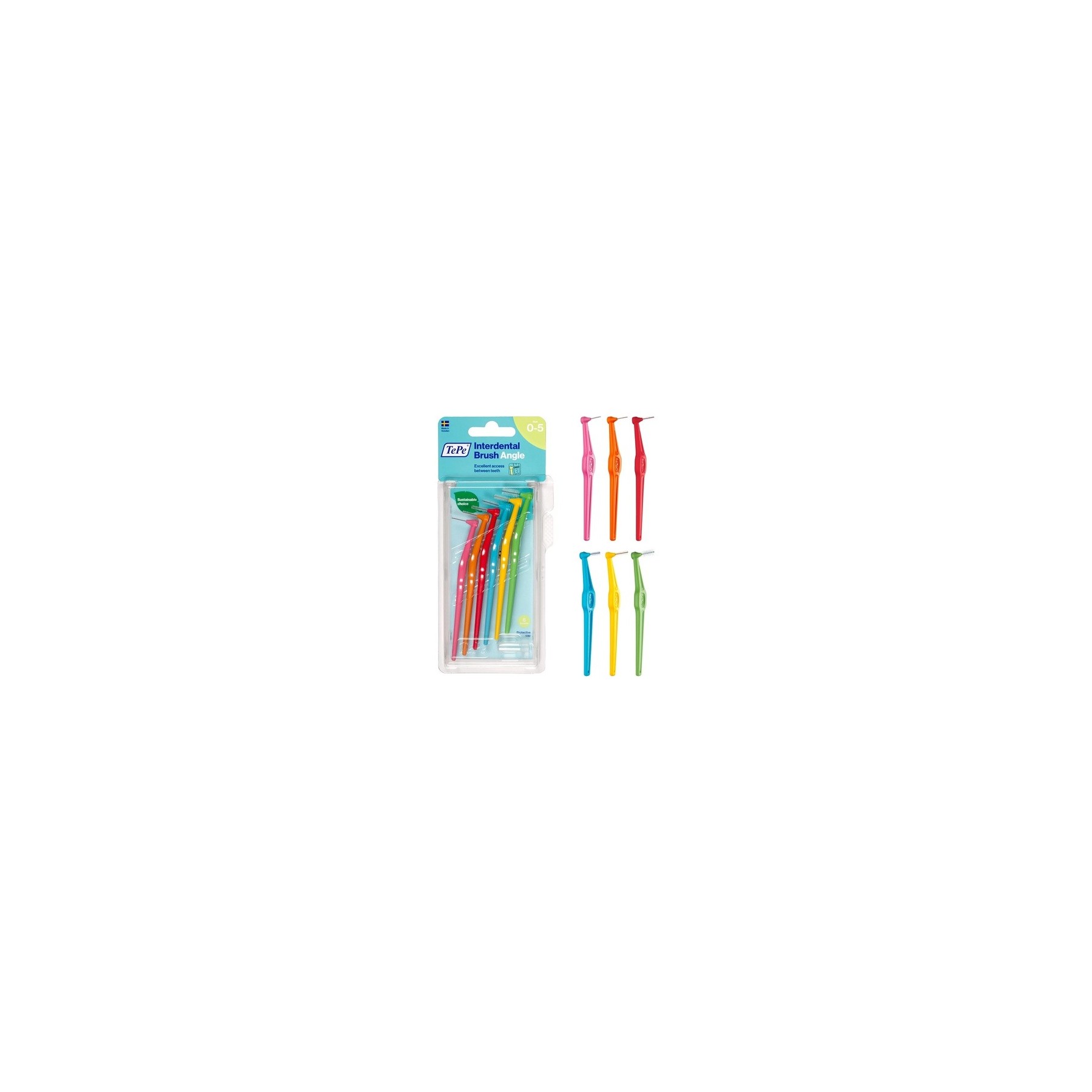 TePe Angle Interdental Brushes Mixed Pack - Samples of Every Size