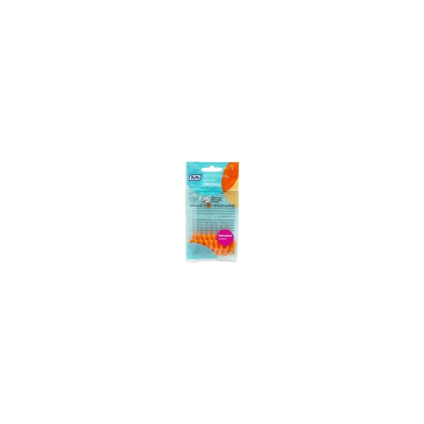 TEPE Angle Interdental Brush Size 1 Orange 0.45mm 6 Pieces - Pack of 6