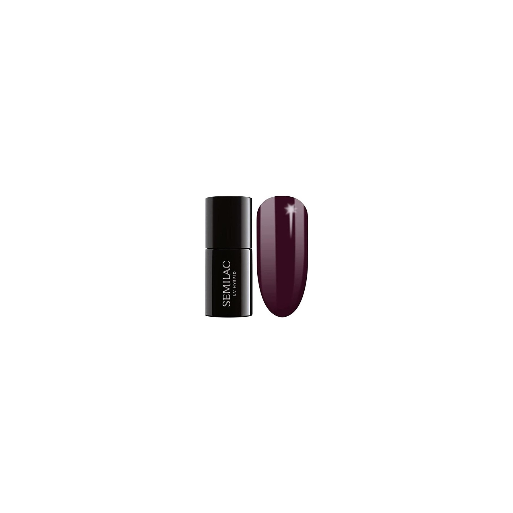 Semilac 076 UV Hybrid Nail Polish Black Coffee 7ml
