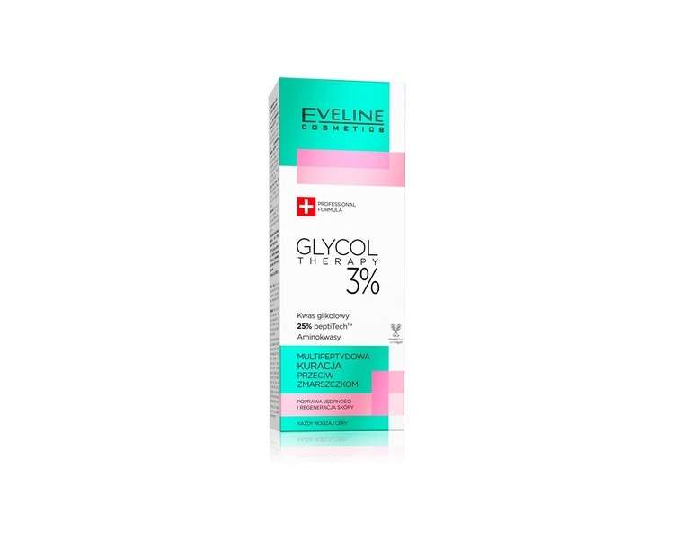 Eveline Cosmetics Glycol Therapy 3% Multipeptide Anti-Wrinkle Treatment 18ml
