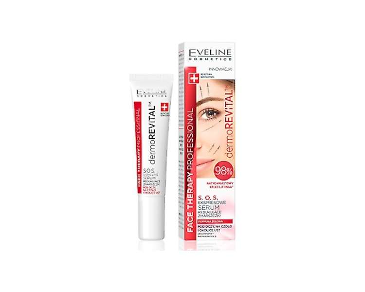 Eveline Cosmetics Ftp Dermorevital Serum Reduces Wrinkles Eye/Lips/Face 15ml