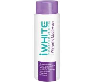 iWhite Daily Care Mouthwash with Fluoride 500ml - Instant Whitening - Cleans Whitens and Strengthens - Gum Care and Bad Breath Treatment - Helps Treat Gum Disease and Restore Enamel - Alcohol Free