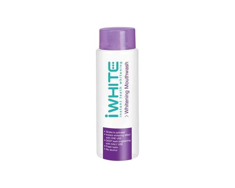 iWhite Daily Care Mouthwash with Fluoride 500ml - Instant Whitening - Cleans Whitens and Strengthens - Gum Care and Bad Breath Treatment - Helps Treat Gum Disease and Restore Enamel - Alcohol Free