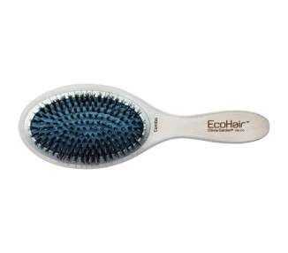 Olivia Garden EcoHair Paddle Combo 100% Boar and Nylon Bristles Eco-Friendly Professional Bamboo Hairbrush