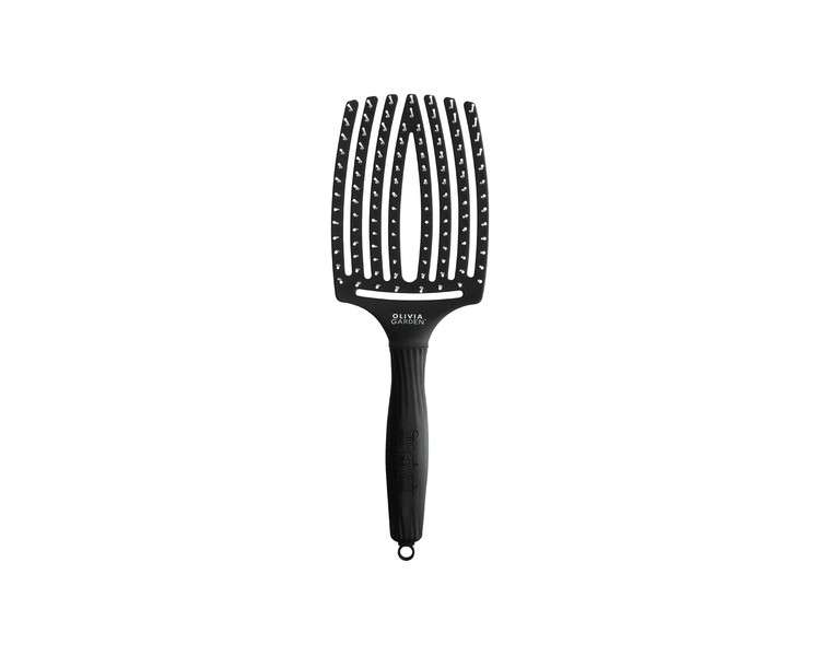 Olivia Garden Fingerbrush Ionized Nylon Bristles Large Size Black