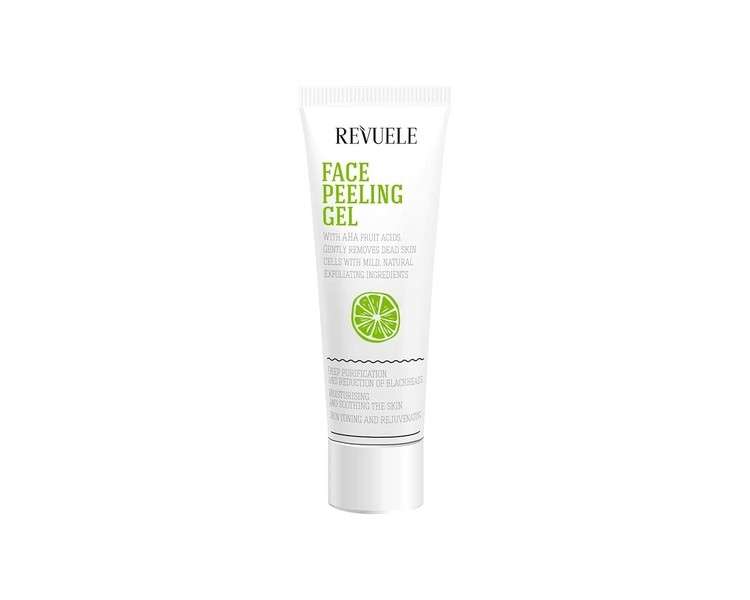 Revuele Face Peeling Gel with 100% Pure Natural and Organic AHA Fruit Acids 80ml