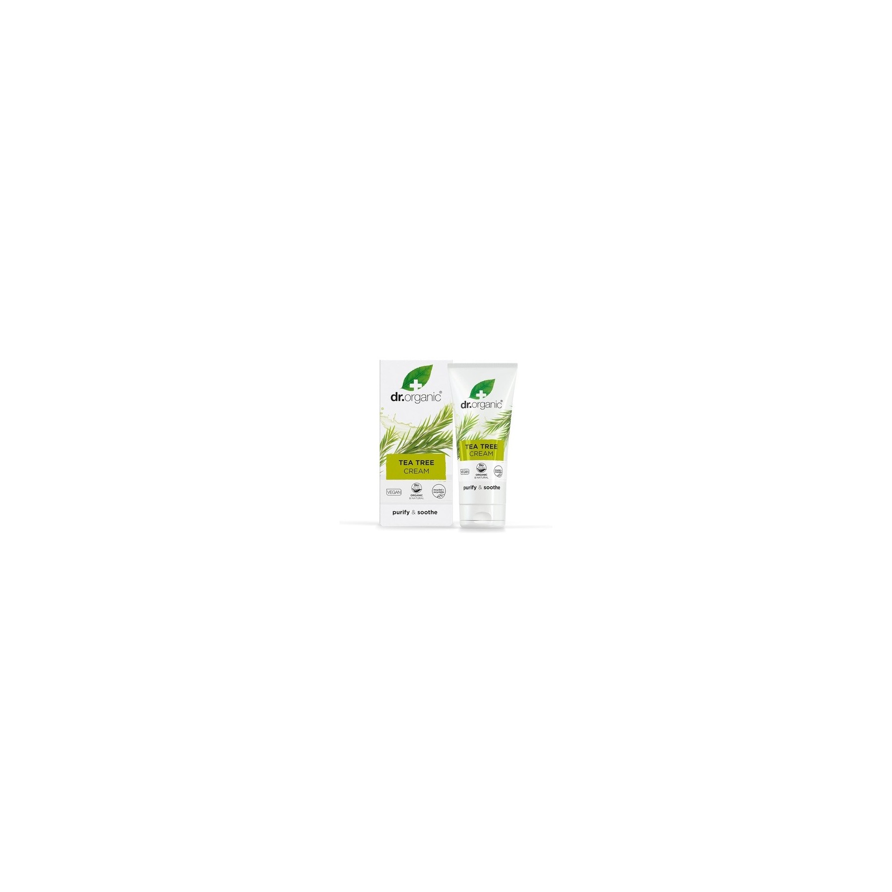 Dr Organic Tea Tree Purifying Cream Natural Vegan Cruelty Free Paraben & SLS Free 50ml