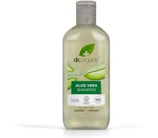 Dr Organic Aloe Vera Shampoo Natural Vegan Cruelty Free Paraben & SLS Free Eco Friendly Recyclable Packaging 265ml