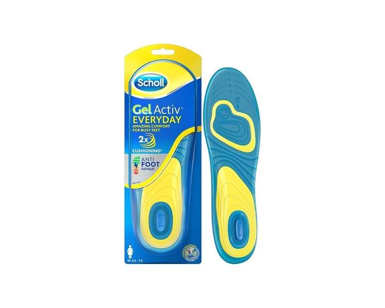Scholl Women's Everyday Gel Active Insoles UK Shoe Size 3.5-7.5