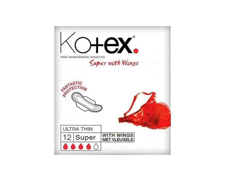 Kotex Ultra Thin Super Towels - Pack of 12