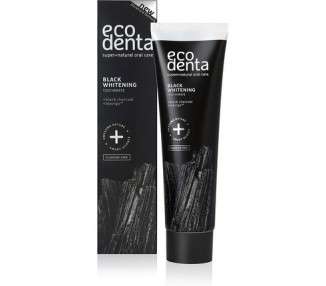 Ecodenta Charcoal Toothpaste Teeth Whitening Toothpaste Naturally Whitens Teeth and Removes Plaque Black Natural Toothpaste Fluoride Free 100ml