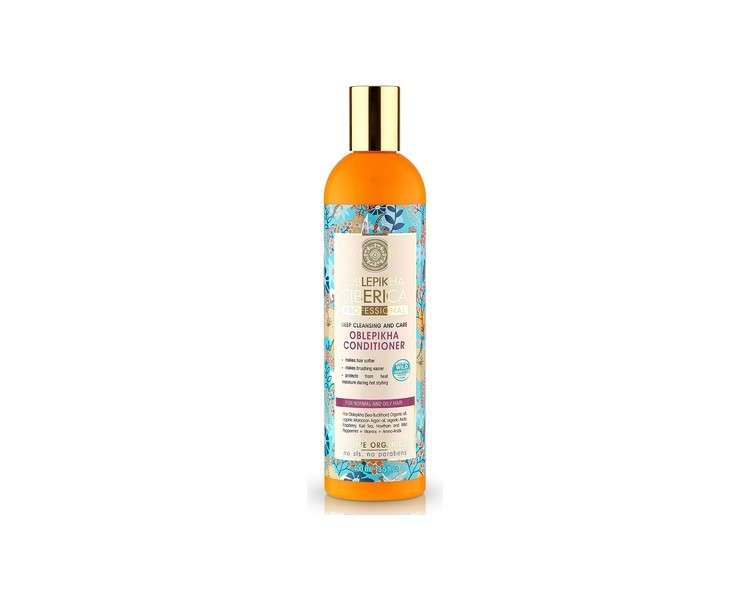 Natura Siberica Oblepikha Deep Cleansing and Care Conditioner for Normal and Oily Hair with Organic Oblepikha Hydrolate 400ml