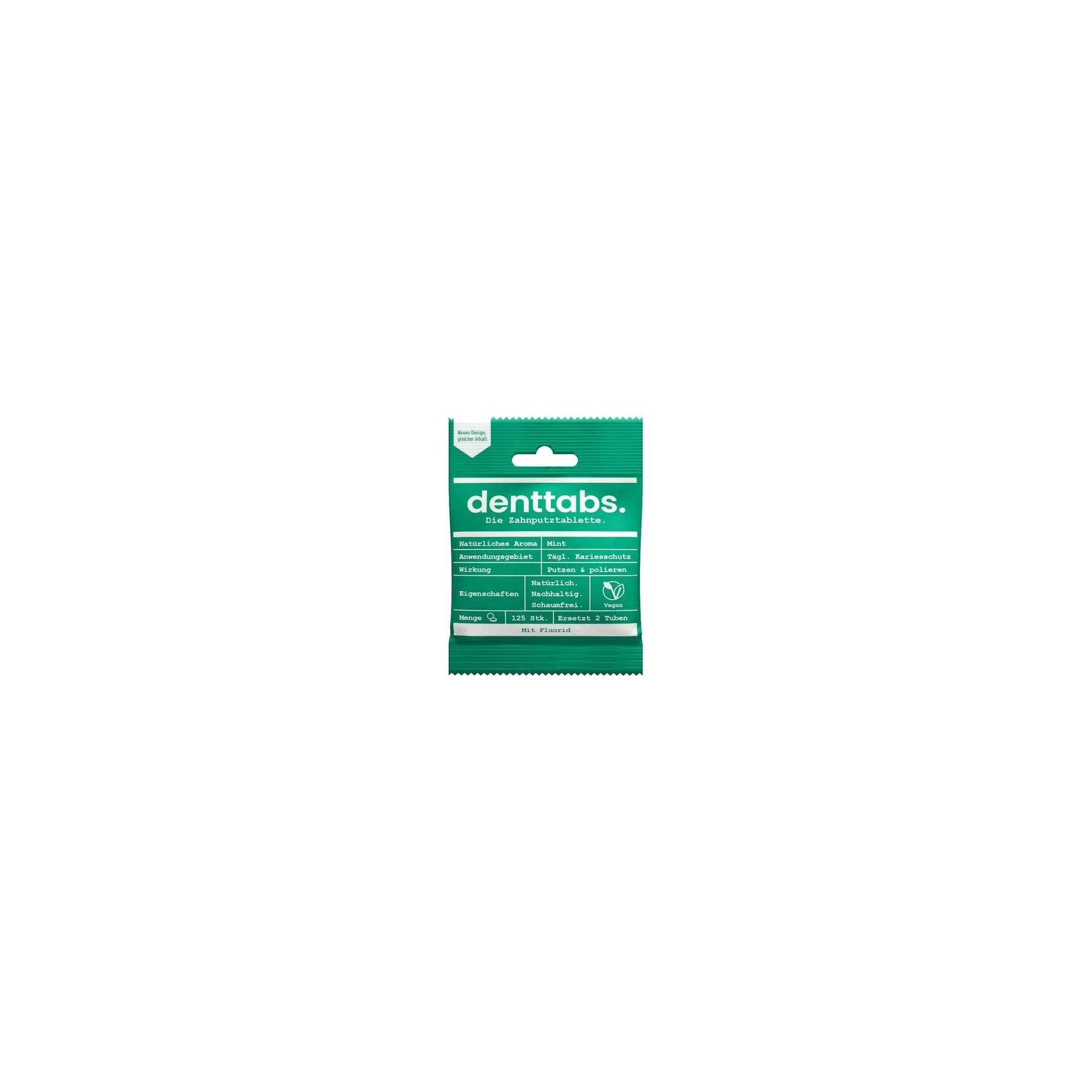 DENTTABS Teeth Cleaning Tablets with Fluoride 125 Tablets