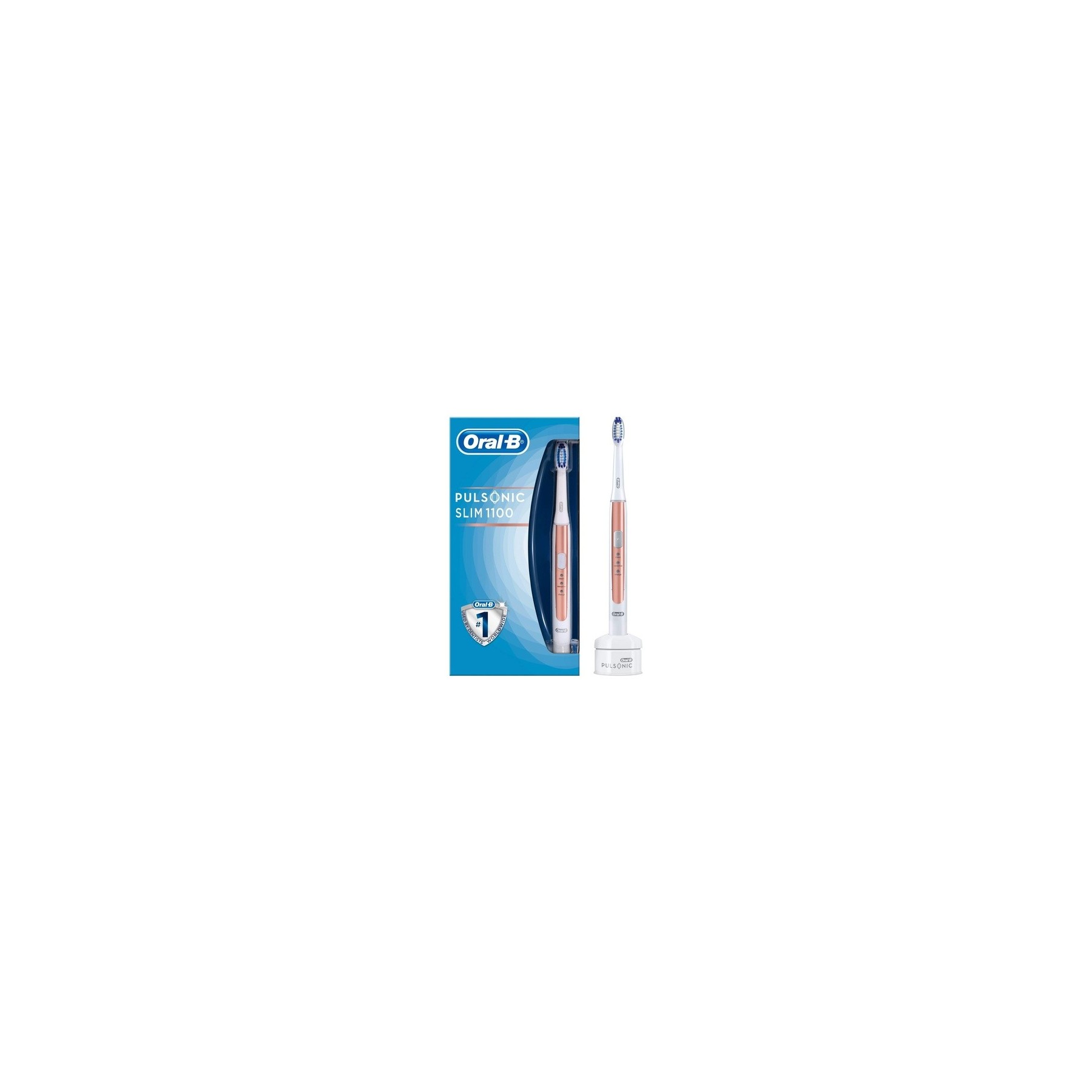 Oral-B Pulsonic Slim 1100 Electric Sonic Toothbrush with Timer and Brush Head Rose Gold New Model