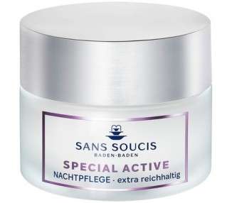 Sans Soucis Rich Night Cream for Dry Skin 50ml - Special Active Moisturizing Night Cream 50ml