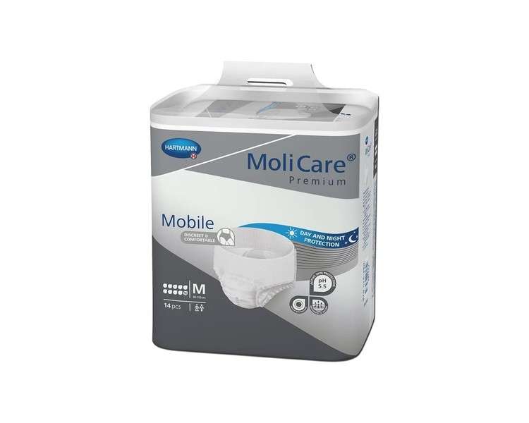 MoliCare Premium Mobile Disposable Underpants for Women and Men with Incontinence Size M 14 Pack
