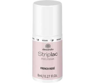 alessandro Striplac Peel or Soak French Rosé LED Nail Polish 8ml French Pink - 1 Bottle