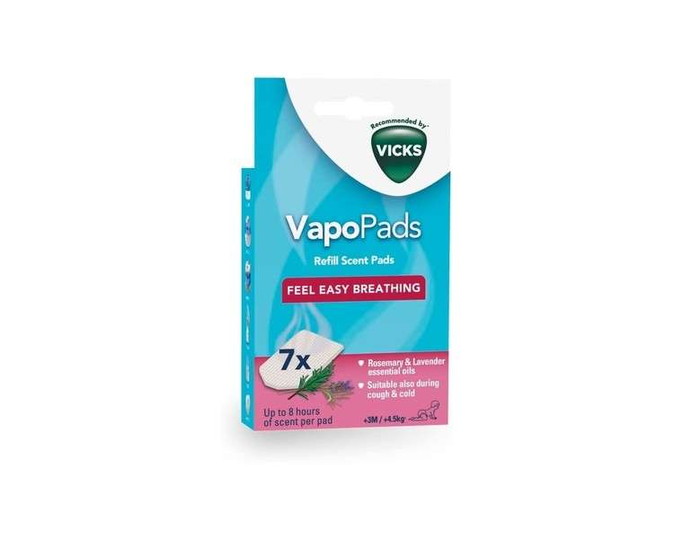 Vicks VapoPads Rosemary & Lavender Essential Oil Pads - Pack of 7