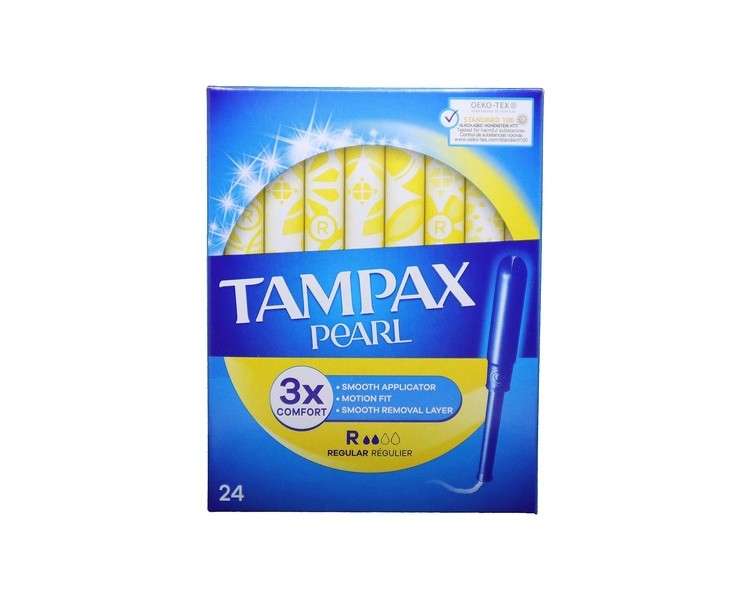 Tampax Pearl Regular Tampons with Applicator 24 Count