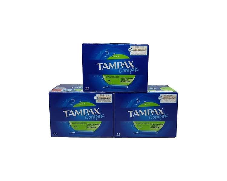 Tampax Compak Tampons with Plastic Applicator 22 Tampons