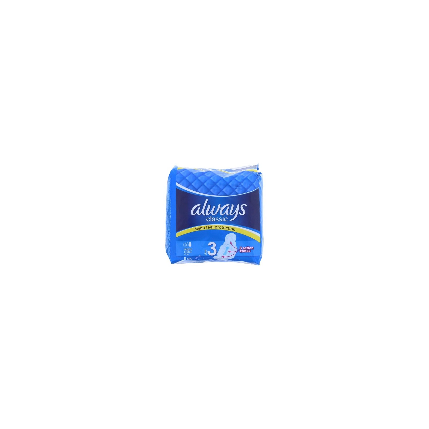 Always Classic Night Sanitary Napkins with Wings Size 3