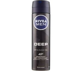 Nivea Men Deep Black Carbon Dry and clean Deodorant Spray 150ml