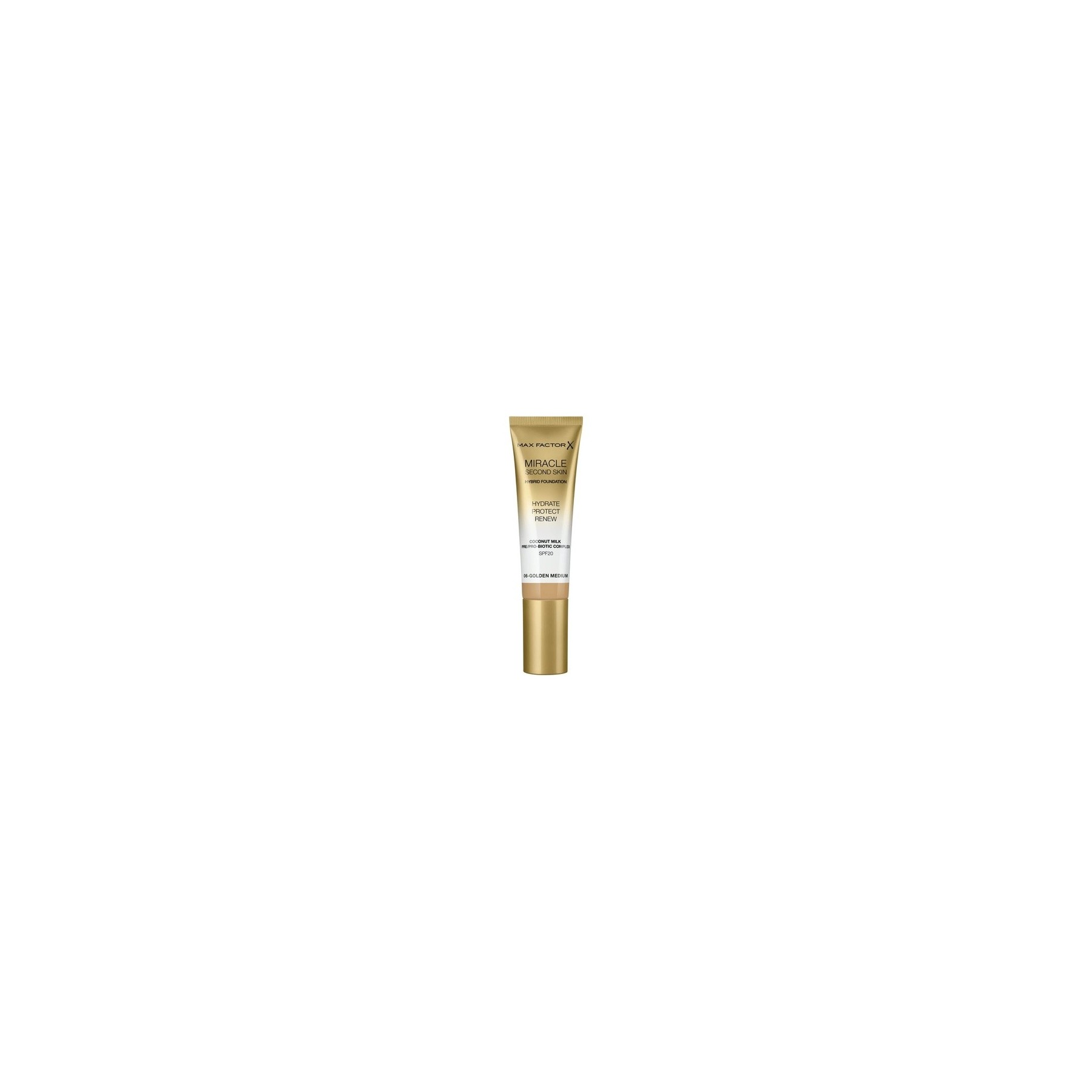 Max Factor Miracle Second Skin Hydrating Foundation Golden Medium 30ml