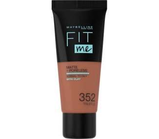 Maybelline Fit Me Foundation Matte & Poreless Full Coverage Blendable for Normal to Oily Skin 30ml 352 Truffle