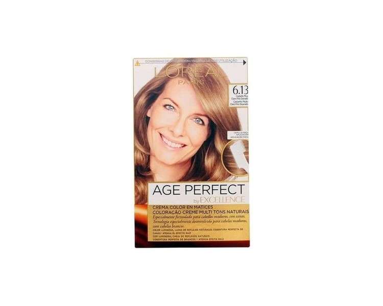 L'Oreal Paris Age Perfect Permanent Hair Color 6.13 Very Light Cool Golden Brown