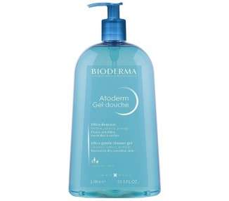 Bioderma Atoderm Hydrating Shower Gel Moisturizing Face and Body Cleanser 33.8 Fl Oz
