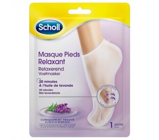 Scholl - Lavender Relaxing and Moisturising Foot Mask - 1 Pair