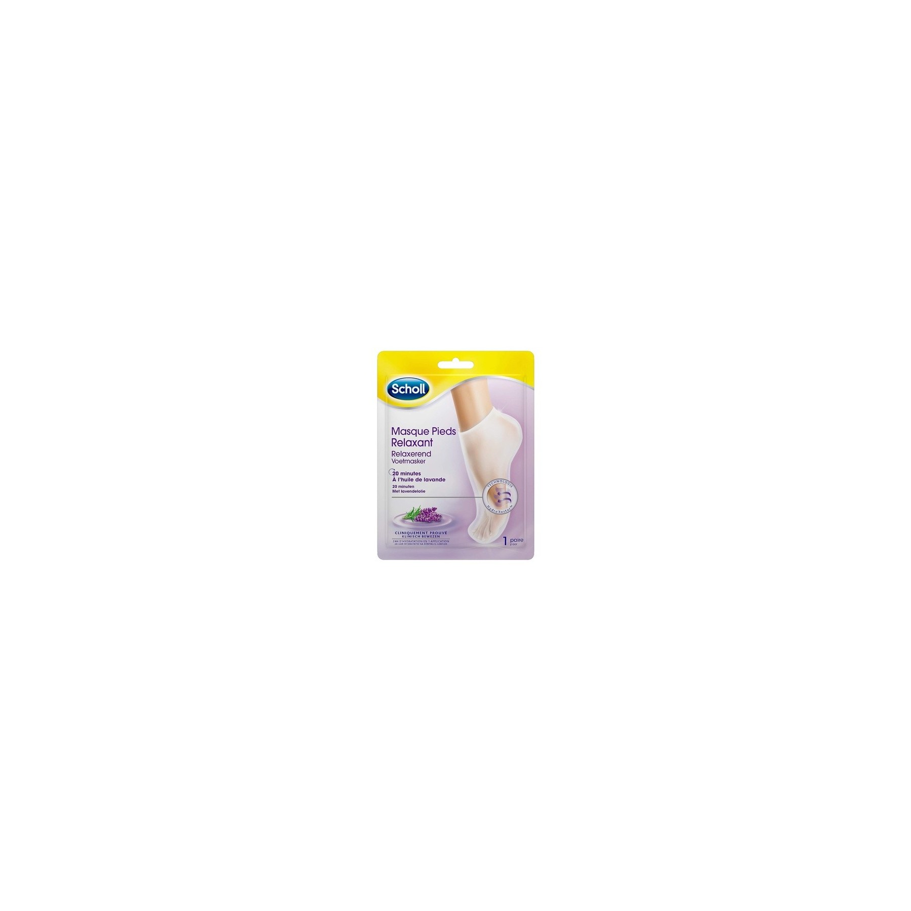 Scholl - Lavender Relaxing and Moisturising Foot Mask - 1 Pair