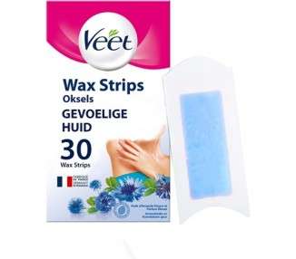 Veet Easy-Gel Wax Strips for Armpits Sensitive Skin 30 Strips