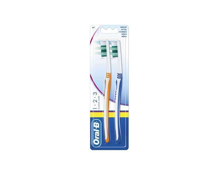 Oral B Toothbrush 1.2.3 Classic Care - Twin Pack