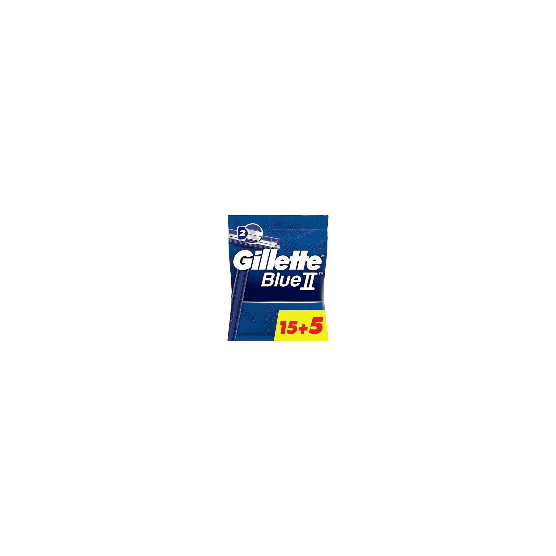 Gillette Disposable Blue II 15 + 5 20 Pieces Blue