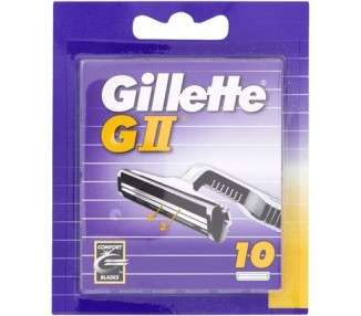 Gillette GII Double Men's Razor Blades 10 Replacement.