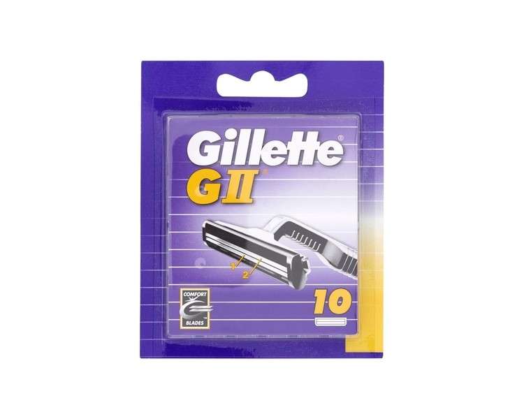 Gillette GII Double Men's Razor Blades 10 Replacement.