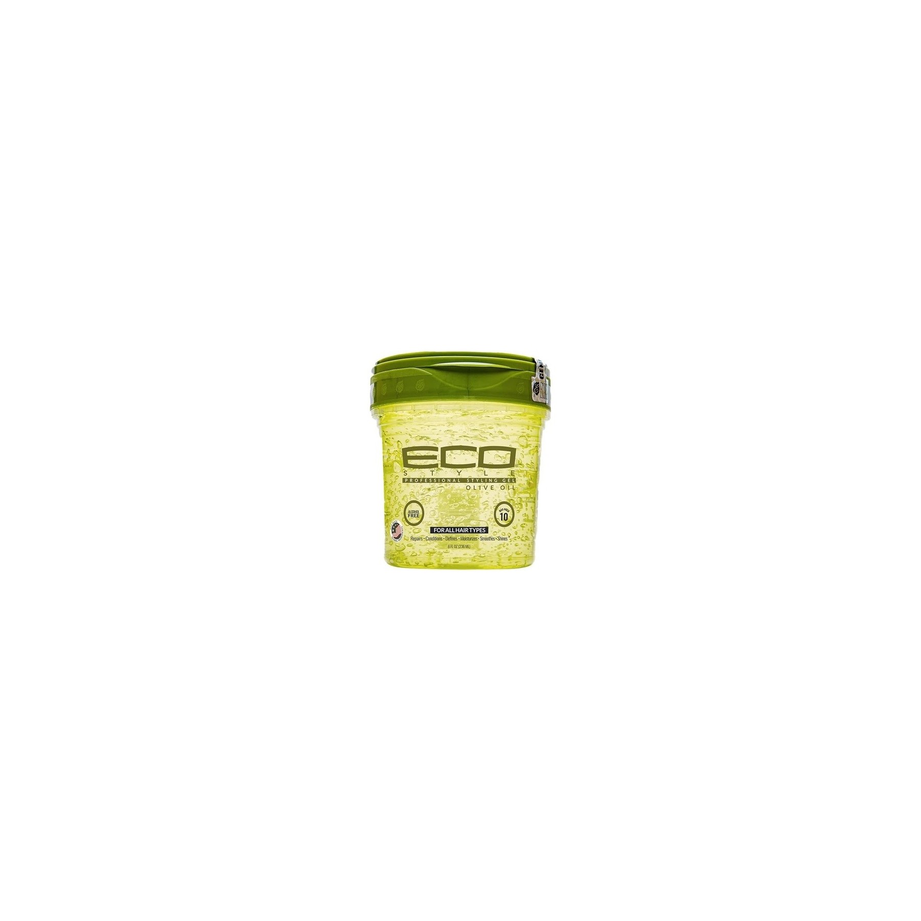 Ecostyle Olive Oil Styling Gel Green All Day Hold Alcohol Free Paraben Free Sulphate Free No Flaking Anti-Itch 236ml