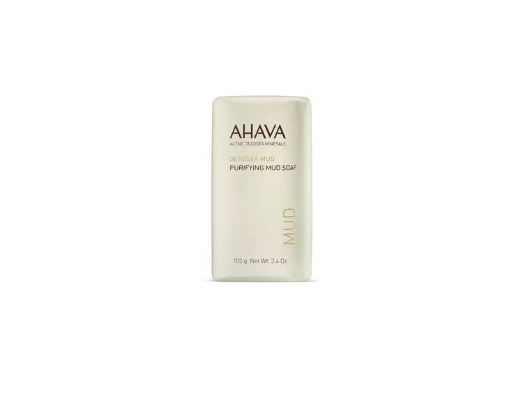 AHAVA Dead Sea Soap Bar for Body and Face Purifying Mud 3.4 Ounce