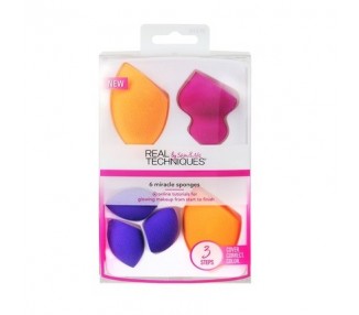 Real Techniques 6 Miracle Complexion Sponges Makeup Brush Set