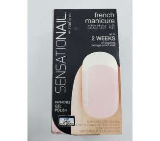SensatioNail Gel Nail Polish Starter Kit Sheer Pink with LED Nail Lamp - 10 Manicures