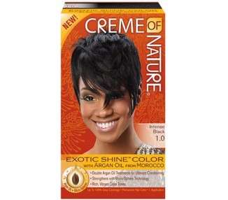Creme of Nature Exotic Shine Color with Moroccan Argan Oil 1.0 Intense Black