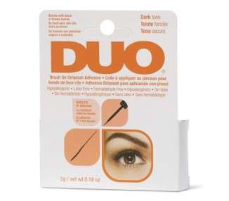 Duo Glue Brush On Black Strip Lash Adhesive 7g Dark Tone Hypoallergenic Latex Free
