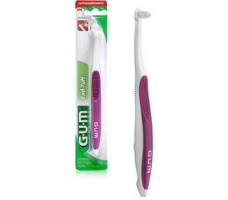 GUM End Tuft Toothbrush Extra Small Head For Hard-to-Reach Areas Soft Dental Brush for Adults 1 Count
