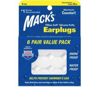 Mack's Pillow Soft Silicone Earplugs 12 Pairs (1 Pack) - Parents