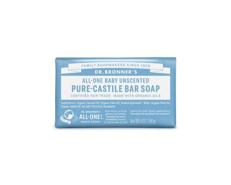 Dr. Bronner's Mild Aloe Baby Soap with Organic Ingredients 140g