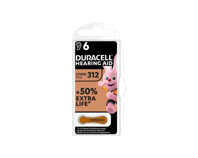 Duracell Hearing Aid Batteries Size 312