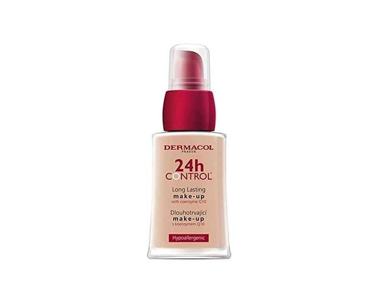 Dermacol 24H Control Liquid Foundation with Coenzyme Q10 for Dry and Oily Skin 30ml Porcelain
