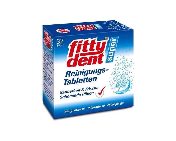 fittydent Super Cleaning Tablets 32 Pieces